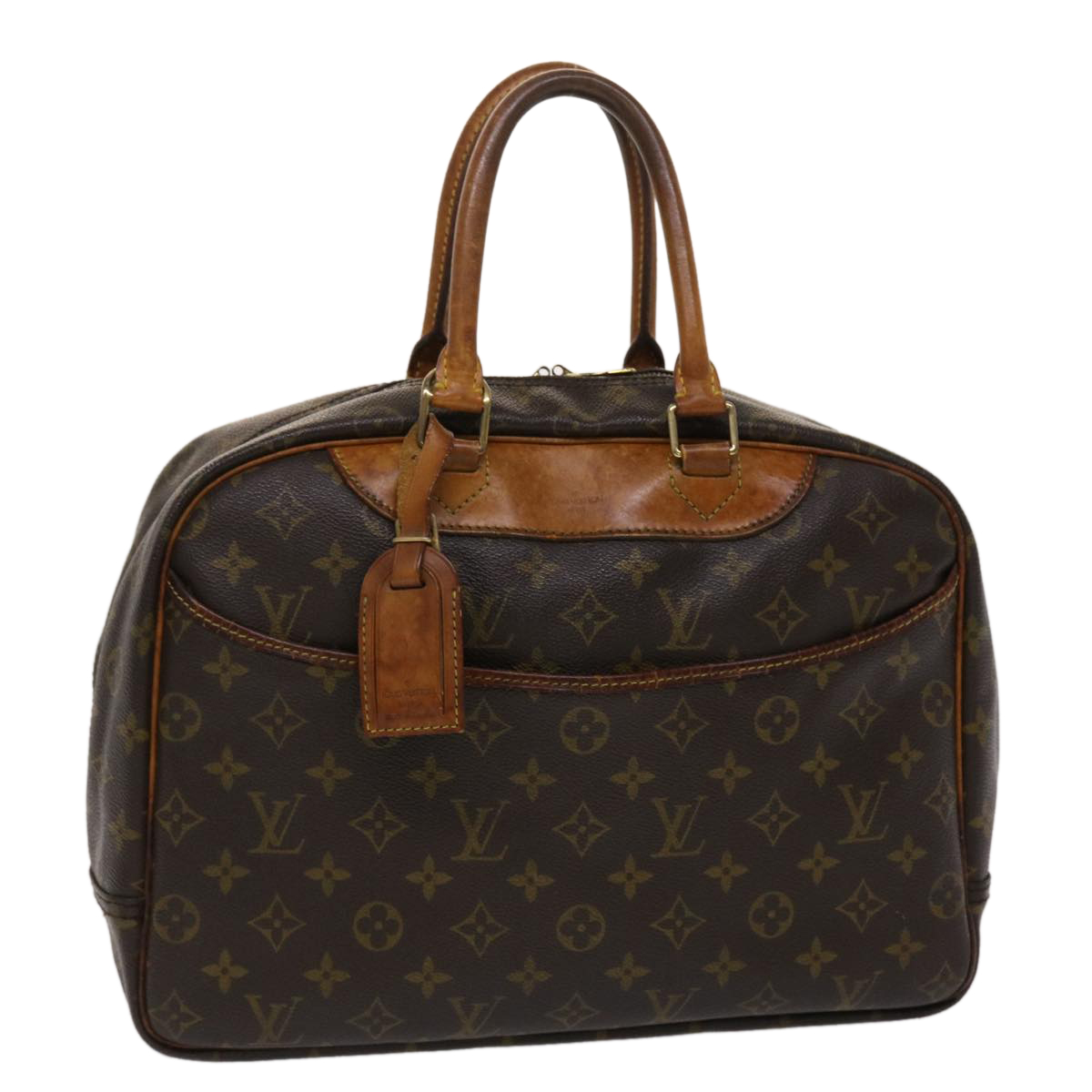 Louis Vuitton Monogram Deauville Hand Bag M47270 Lv Auth 46922
